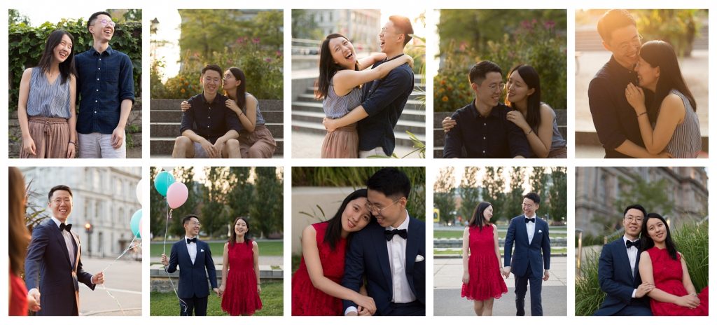 Engagement photos in the old port Montreal